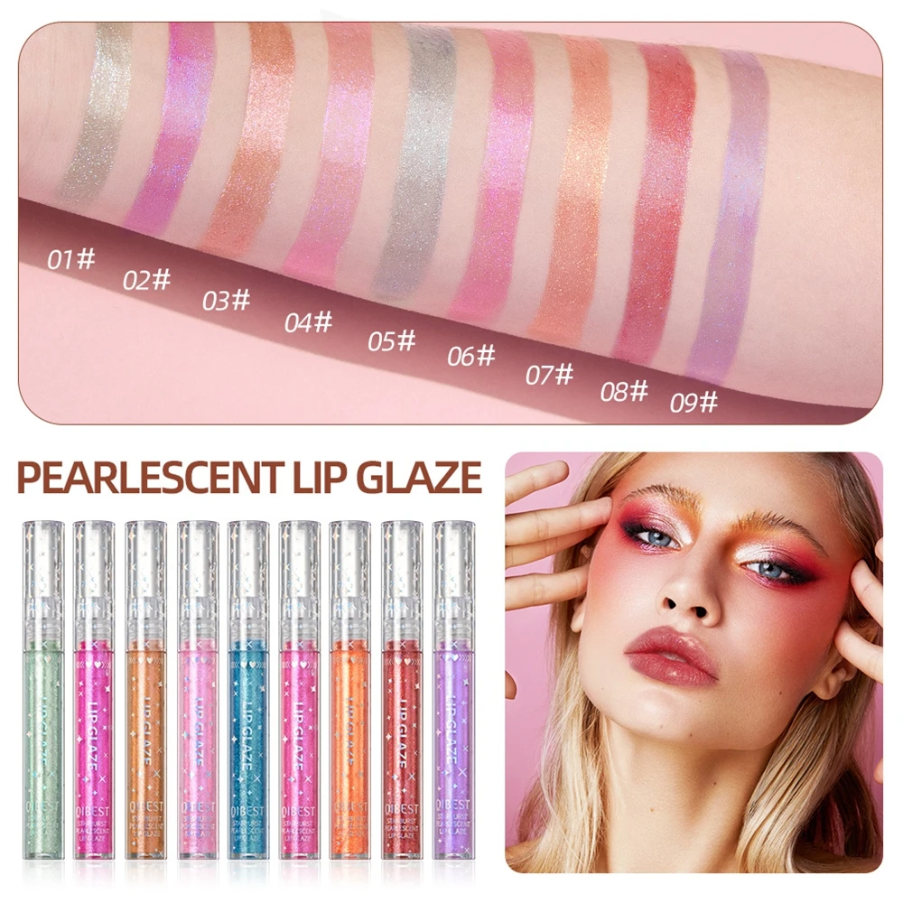 1set Glitter Vloeibare Lipglazuur Tint Laser Holografische Lipsticks Cosmetica Glanzend Pigment Waterdichte Make-up Vrouwen Lipglosses