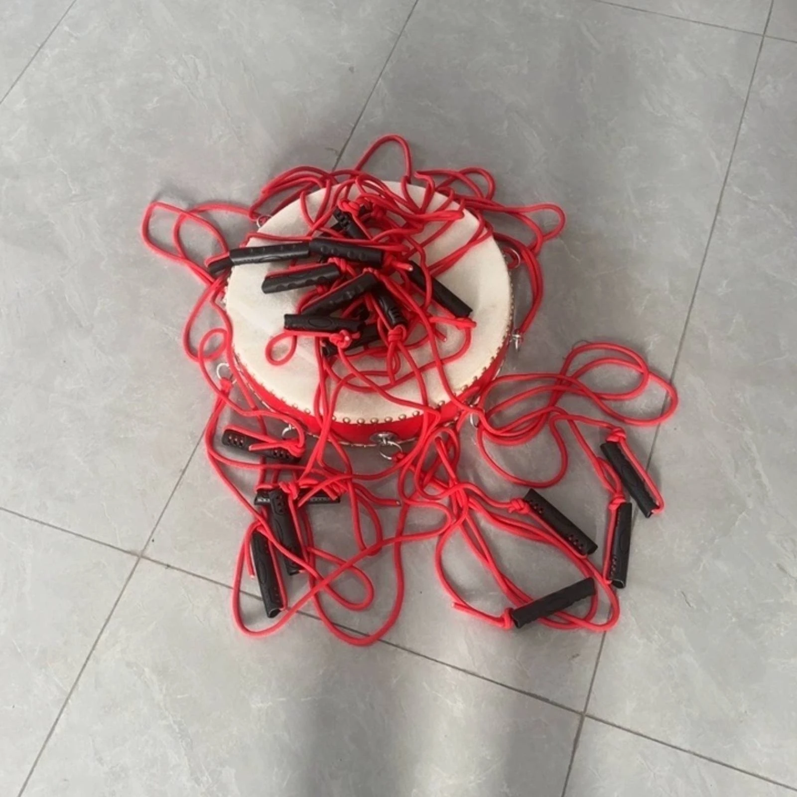 Drum with Rope Handles Portable Group Activity Drum Manual Easy Beginner for Groups, Team Building, Field Day