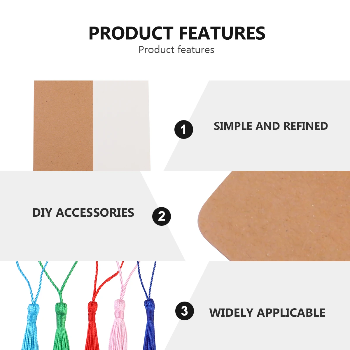 

DIY Bookmark Kit Blank Cards Envelopes Child Adult Decorative Paper Craft made Bookmarks Tassel Art Supplies