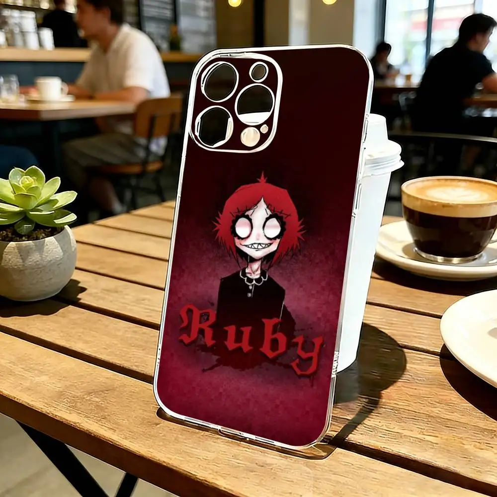 Ruby G-Gloom And Doom K-Kitty  Phone Case Transparent Silicone Soft For iPhone 17 16 15 14 13 12 11 Mini Pro Max Plus