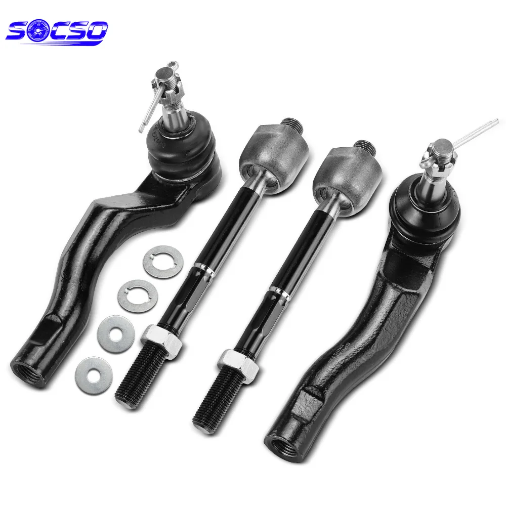 4Pcs Front Inner Outer Tie Rod End for Lexus LS460 LS600h 2009-2017 LS600h AWD 45503-59145 45503-59155 4550359145 4550359155