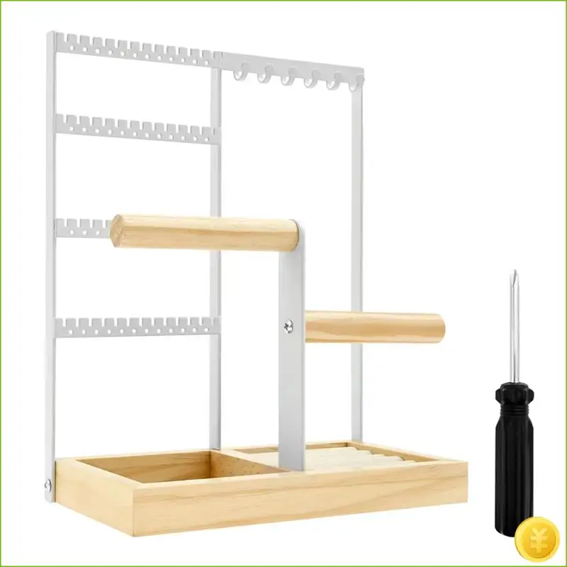 4 Tier Jewelry Organizer Stand - Rings & Bracelets On Dressing Tables Countertops