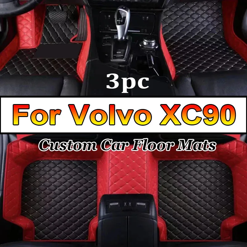 Car Floor Mat For Volvo XC90 MK1 2002~2014 7seat Dirt-resistant Leather Mat Cubre Pisos Para Autos Car Accessories Interior Part