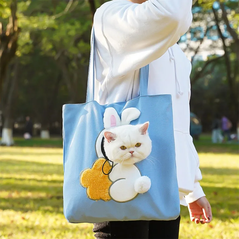 Soft Pet Carriers Pet Canvas travel Bag Shoulder outdoor carrier Bag Cats and Dogs Tote Bag Small Pet Carrier Bag Fashionable Br