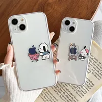 Sanrio Pochacco Puppy Y2K Creative Phone Case For iPhone 16 15 14 13 12 11 Pro Max XR XS Max 7 8 Plus MINI Graffiti Print Cover