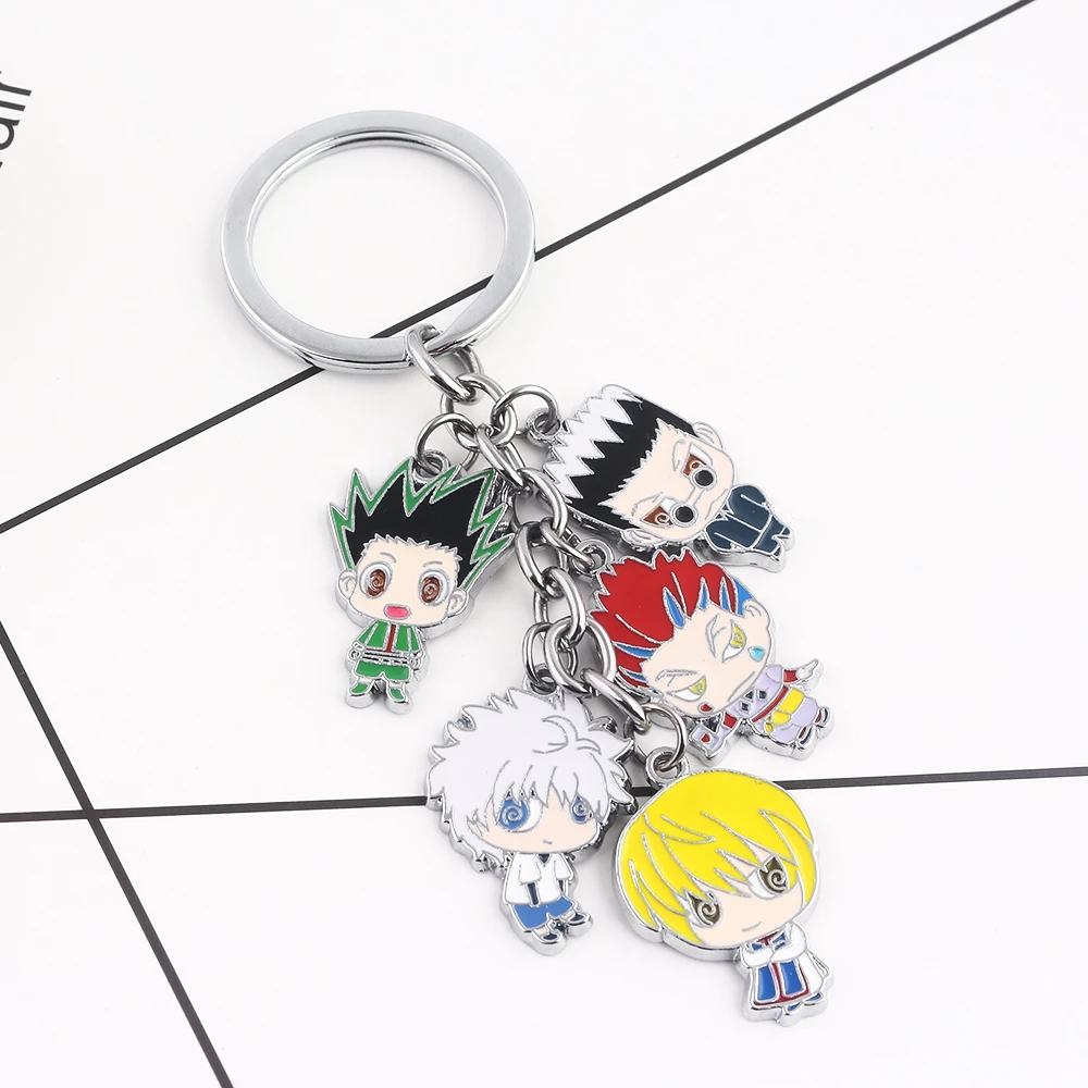 Anime Hunter Metal Charm Keychain, GON & Killua Figures