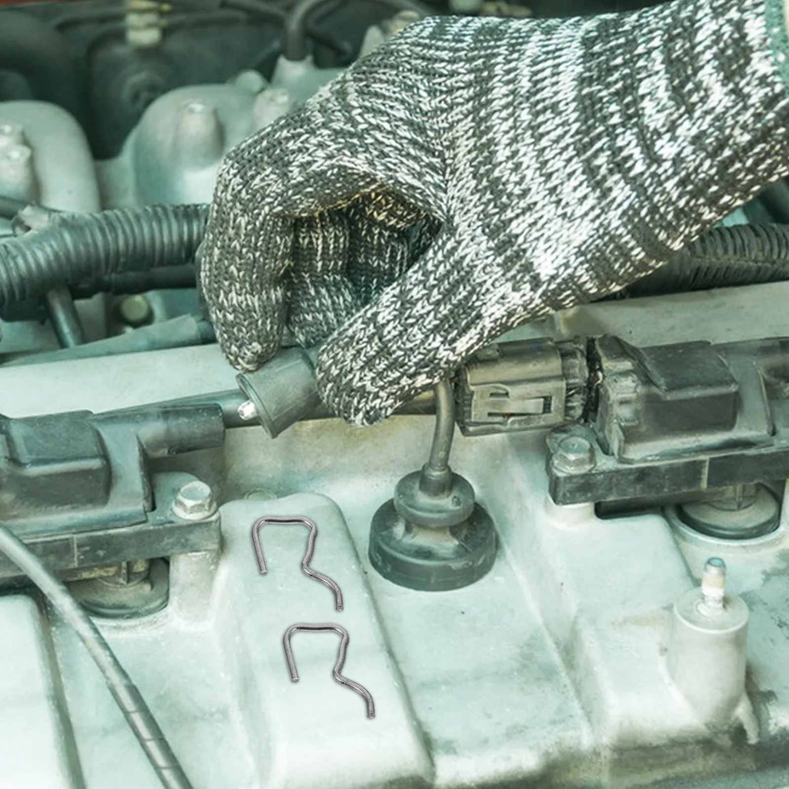 

4Pcs Fuel Return Pipe Clips Secure Fastening Auto Clip Parts Compatible with Ford Cars Easy Install No Tools Needed