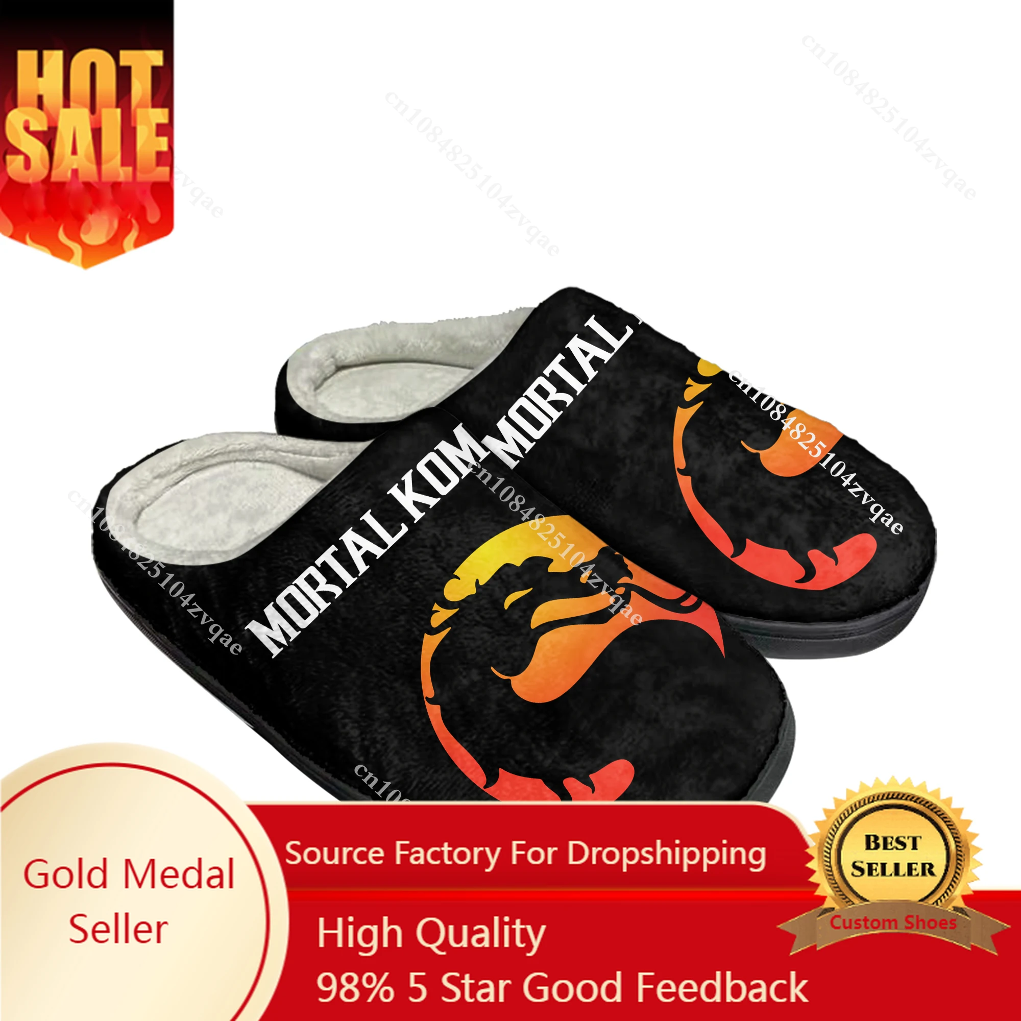 

Mortal Kombat Home Cotton Slippers Cartoon Game Mens Womens Teenager Plush Bedroom Casual Keep Warm Shoes Tailor Made Slipper