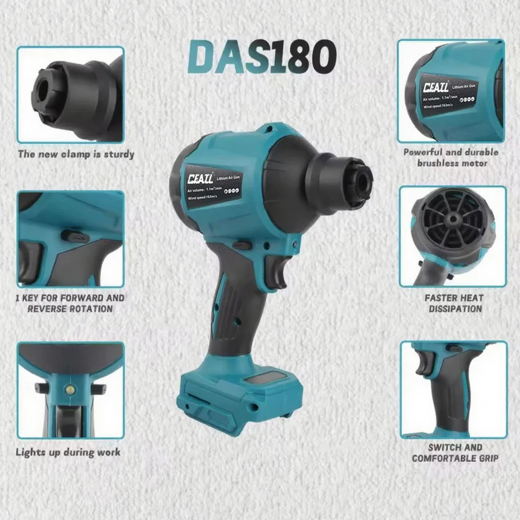 

100% Original CFATL 18v tools DAS180 high-power air dust removal gun for blowing dust in narrow spaces power tools