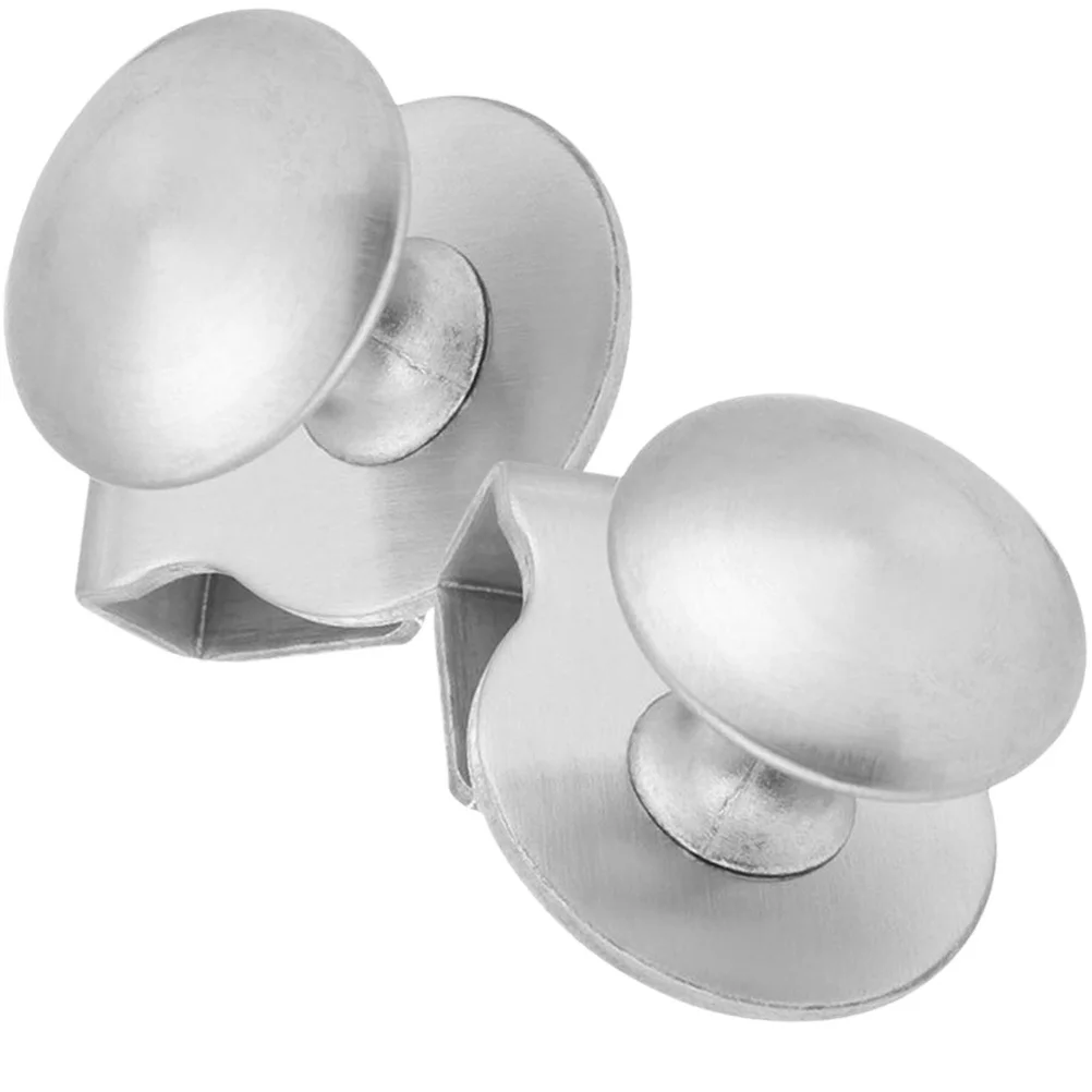 

2Pcs Glass Door Pull Handle Stainless Steel Glass Clip for Cabinet Shower Door No Drill Installation Smooth Finish Rust