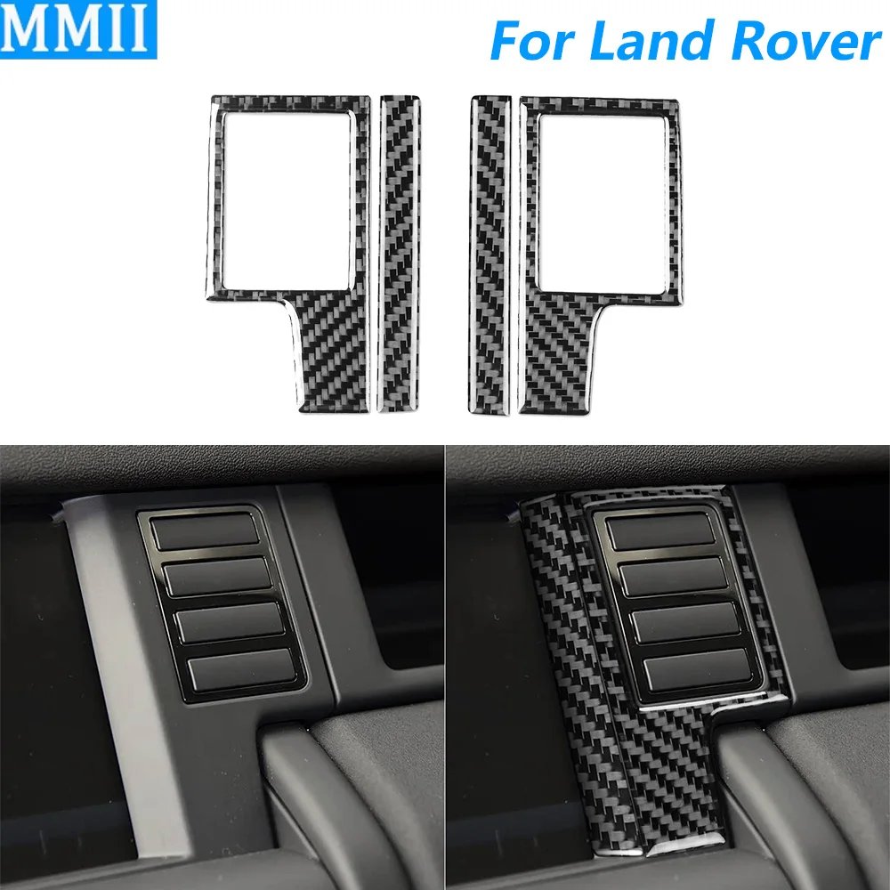 

For Land Rover Discovery Sport L550 2015-2019 Carbon Fiber Central Multifunction Button Frame Trim Cover Car Accessories Sticker