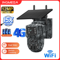 INQMEGA 6K 12MP 4G Solar Hunting Camera Wireless Outdoor Wifi Three Lens Dual View Camera Night Vision PIR Motion Detection UBOX