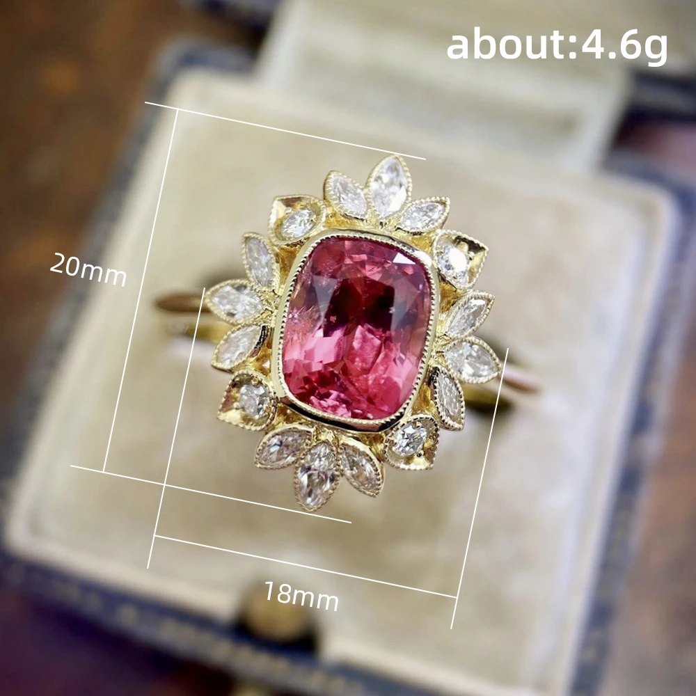 Huitan Gorgeous Geometric Deep Red Cubic Zirconia Finger Ring for Lady Temperament Elegant Women Accessories Vintage Jewelry New