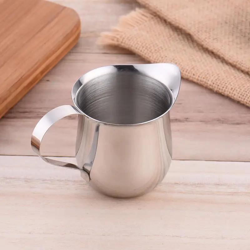 60/90/150/240ml Milk Jugs Fashion Stainless Steel Milk Craft Milk Frothing Pitcher Coffee Latte Frothing Art Jug Pitcher Mug Cup