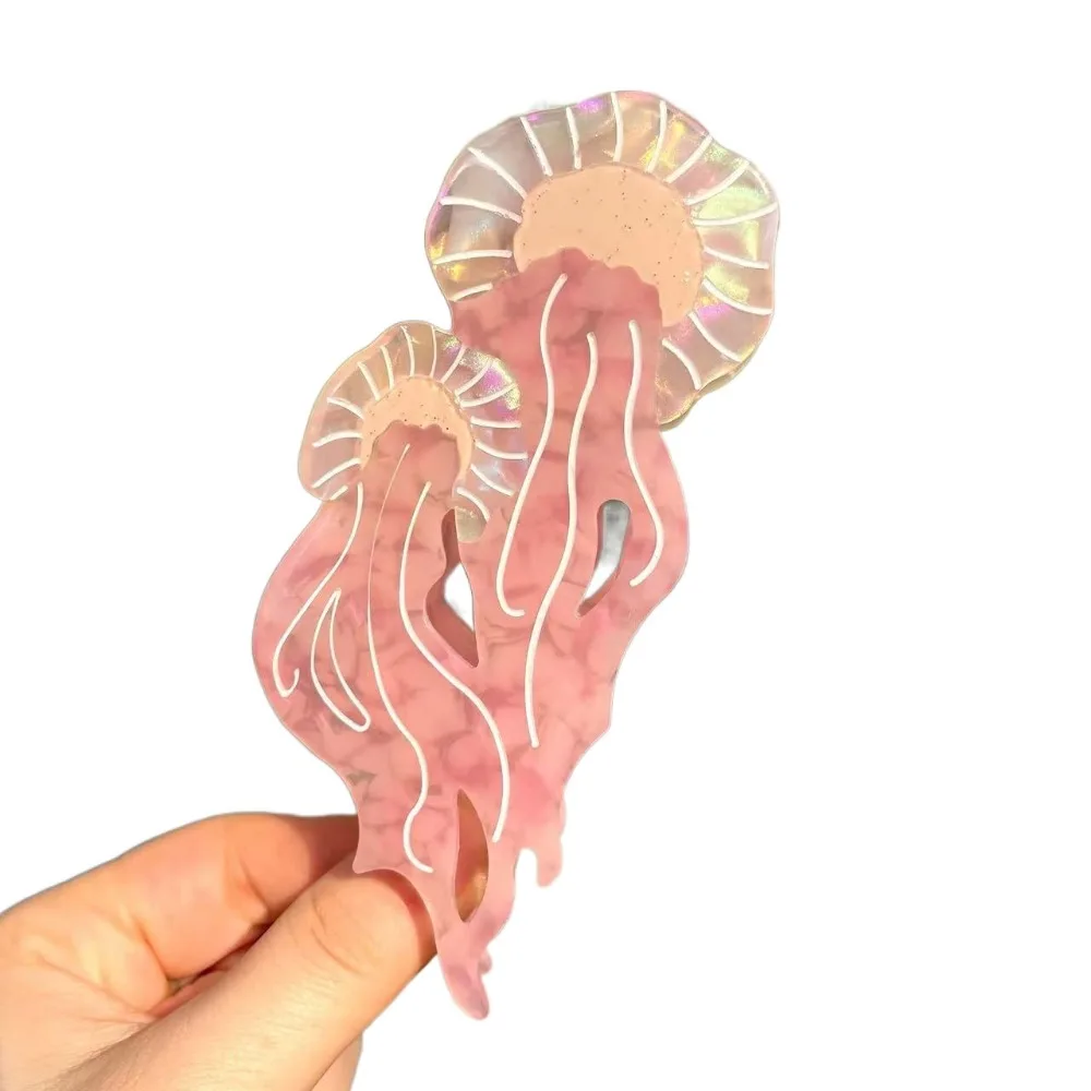 

Lovely Korean Style Jellyfish Hair Claw Sweet Acetic Acid Cartoon Animal Hair Clip Creative Colorful Cute Shark Clip Girls