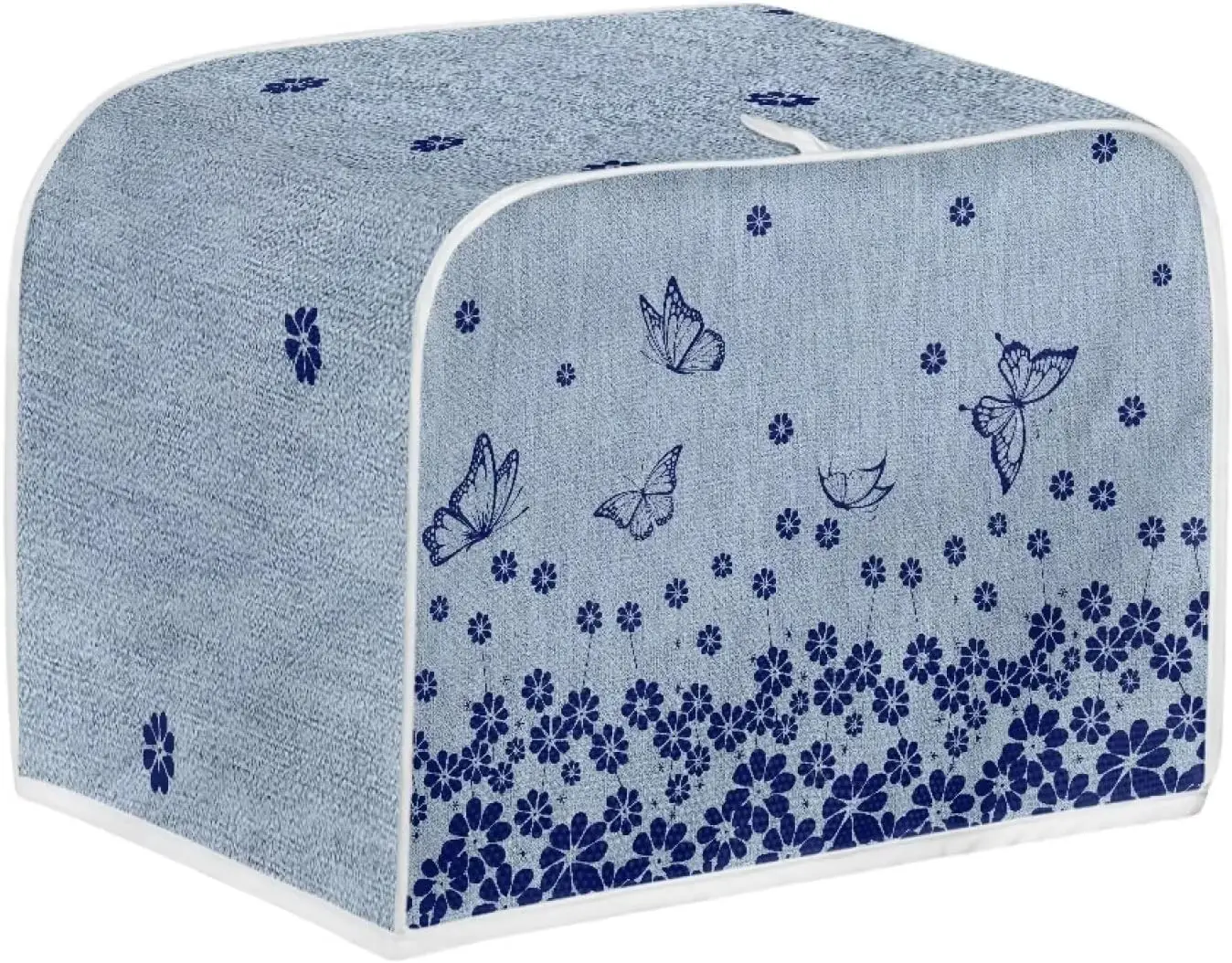 

2 Slice Dust Covers Long Slot Decorative Lotus Print Kitchen Bread Maker Covers Stain Resistant Appliance Cover