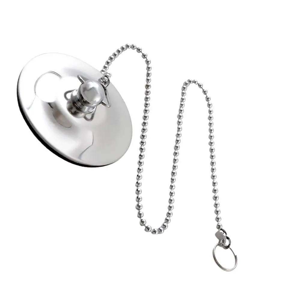

Stainless Steel Sink Plug Drain Stopper Tub Bathtub Cover Hair Accessories Silver Water Blocker Kitchen Bathroom Plugs Anti Leak