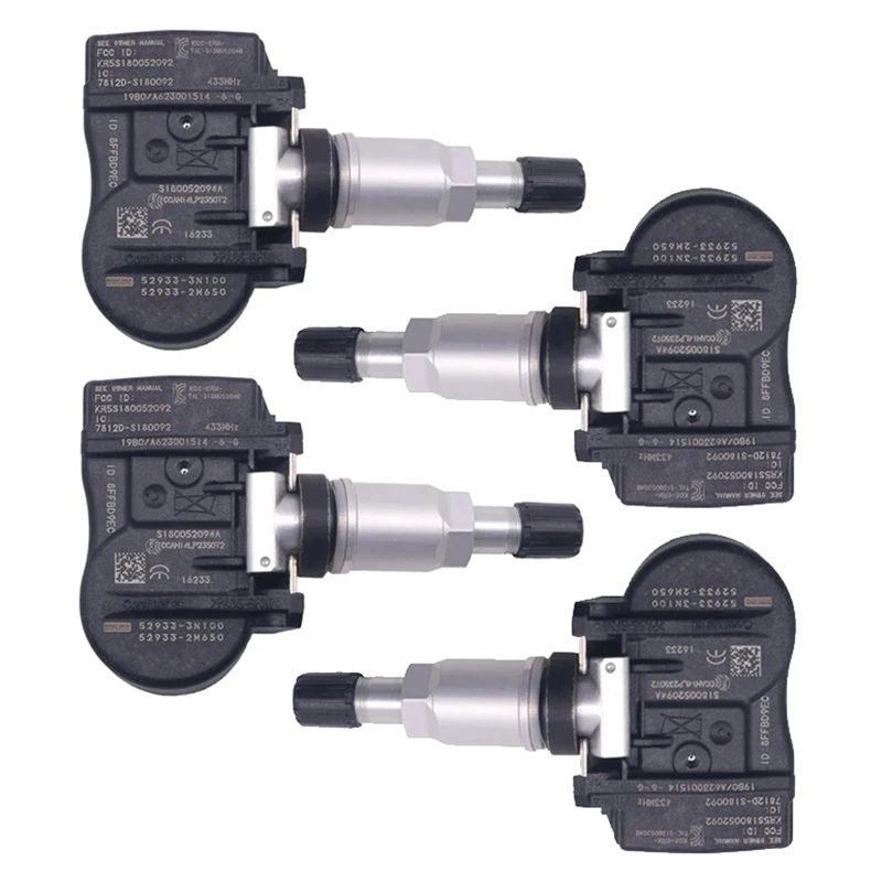

1/4PCS TPMS Car Tire Pressure Sensor 52933-3N100 52933-2J100 52933-B1100 433MHz for Kia Rio Ceed Sorento Hyundai Accent ix20