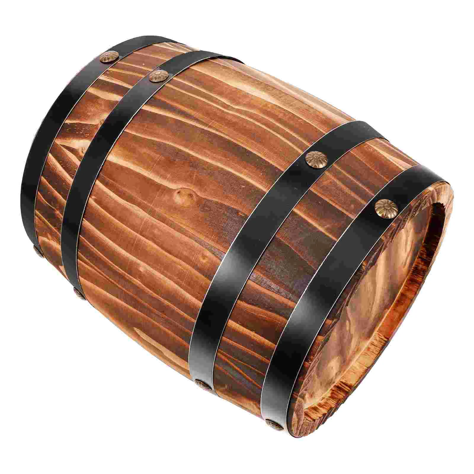 Barrel Decoration Whiskey Wooden Barrels for Dispenser Landscaping Red Aging