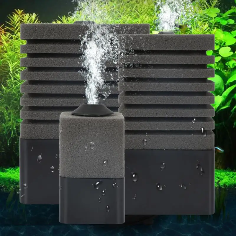 Bio Sponge Filter For Aquarium Fish Tank Shrimp Pond Air Pump Biochemical Filtration Noiseless Foam Aquarium Accessories view 6