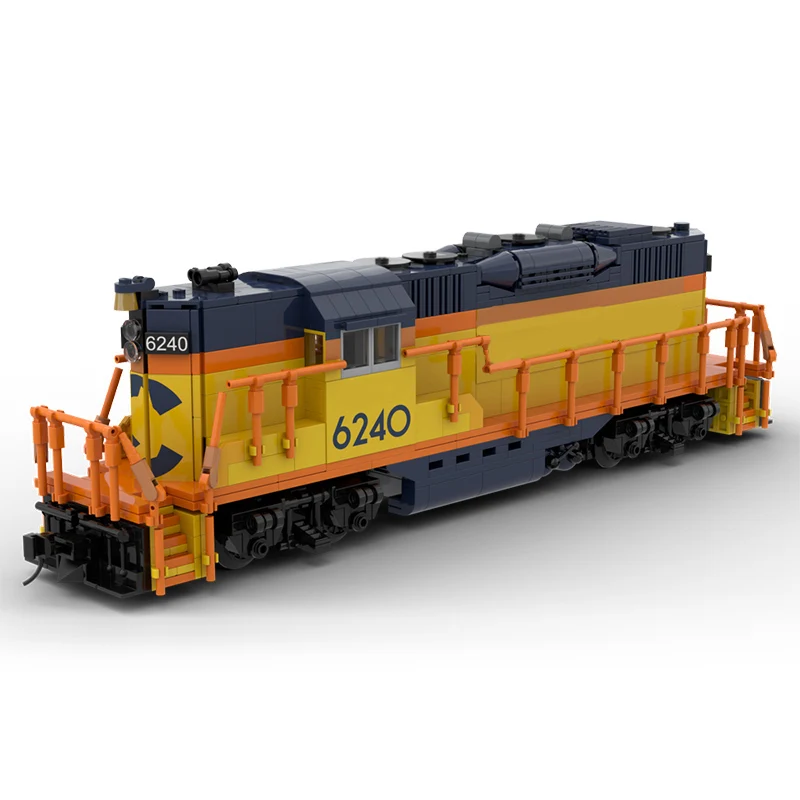 Stadt Auto Modell MOC Gebäude Ziegel Eisenbahn GP9 Diesel Lokomotive Modulare Technologie Geschenke Urlaub Montieren Kinder Spielzeug Anzug