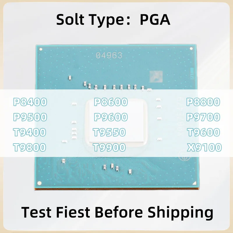 Procesador para Portátil P8400 P8600 P8800 P9500 P9600 P9700 T9400 T9550 T9600 T9800 T9900 X9100, CPU Original con Pin PGA, Compatible con PM45