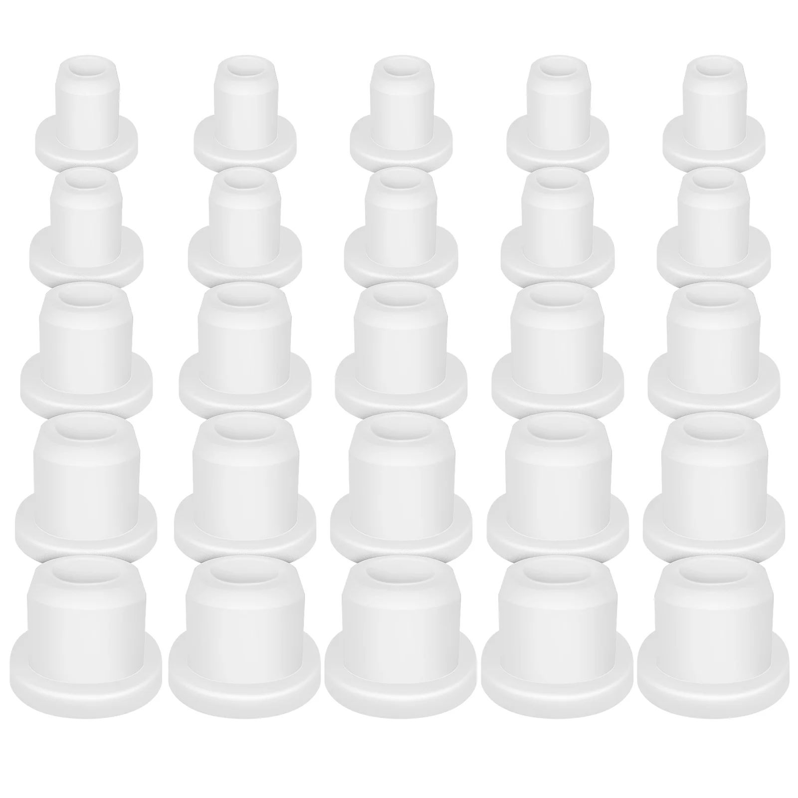 

25 Pcs Salt Bottle Stoppers Silicone Replacement Caps Reusable Spice Shaker Plugs Tight Seal Seasoning Bottle Covers White