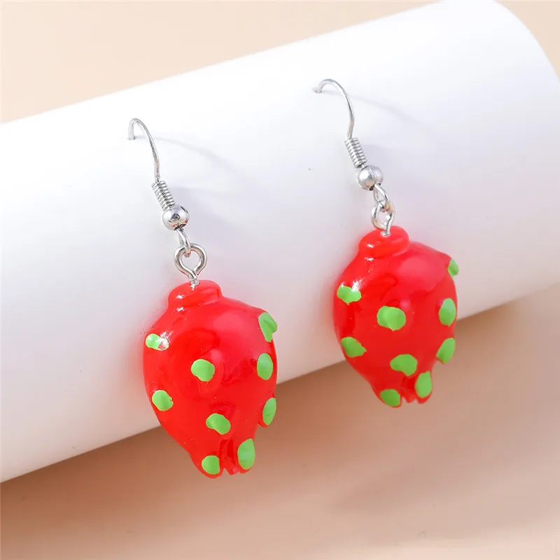 Aihua Cartoon kreative orange Ohrringe für Frauen neue Mode Früchte Ohrringe lustige Schmuck Geschenke – Detail 15