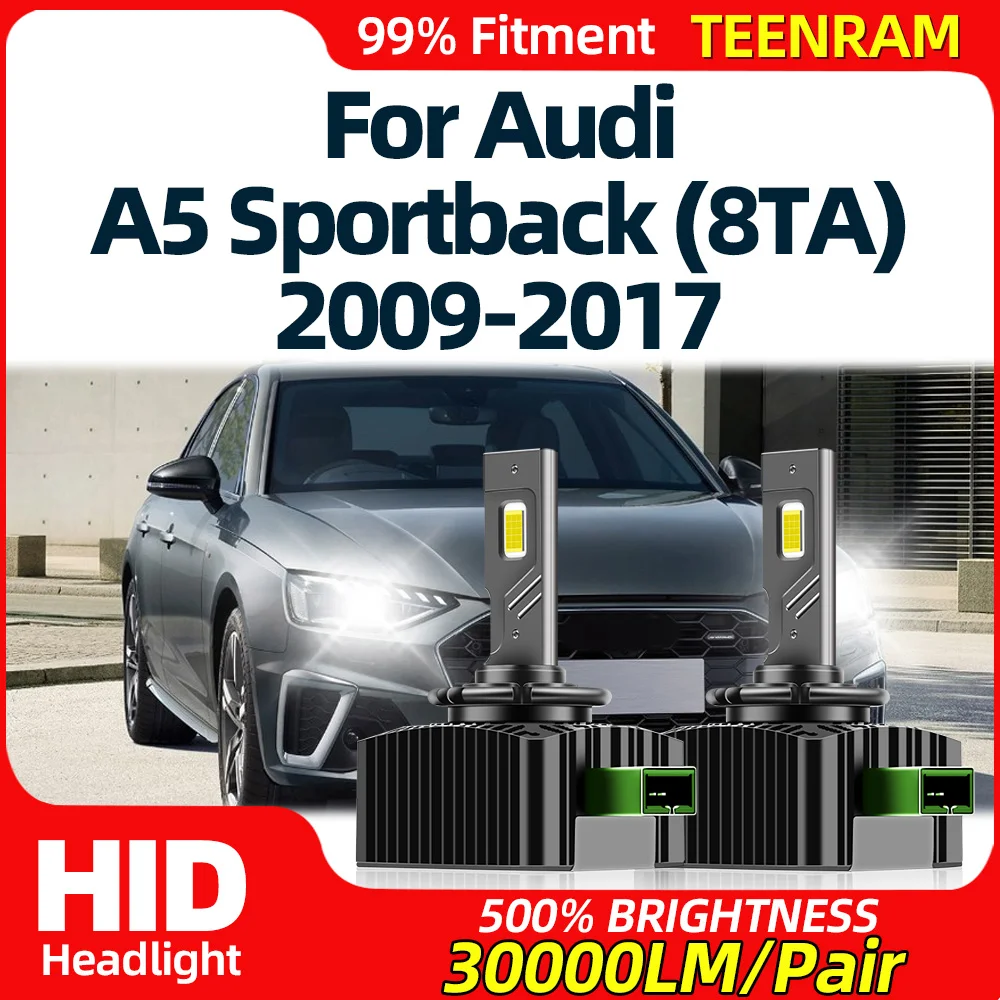 

30000LM LED Headlights HID Bulb 120W Canbus Car Lights 12V Xenon Lamps For Audi A5 Sportback (8TA) 2009-2013 2014 2015 2016 2017