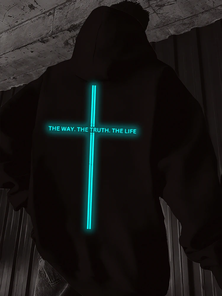 Christianity Jesus Men Women Hoodies Luminous Style Letter 