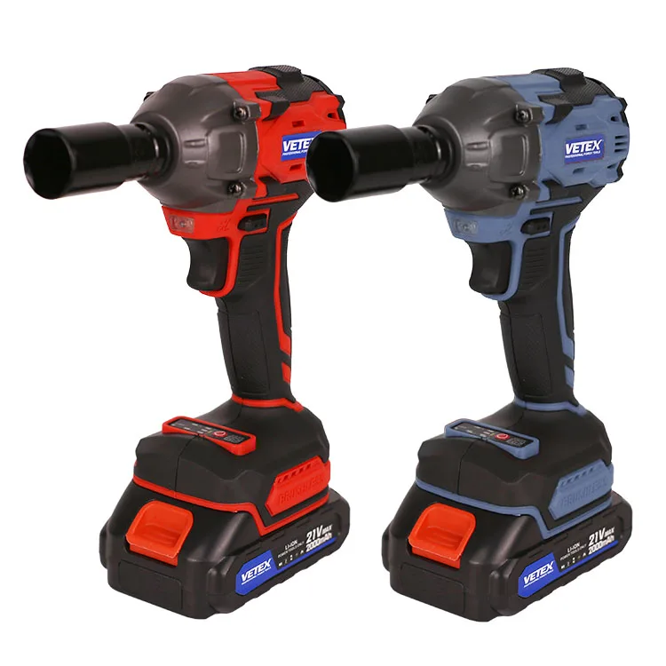 Professional Grade 21V 2000mAh Li-ion Battery Powered 4~22mm Socket Electric Power Wrench Set Cordless Impact Wrench
