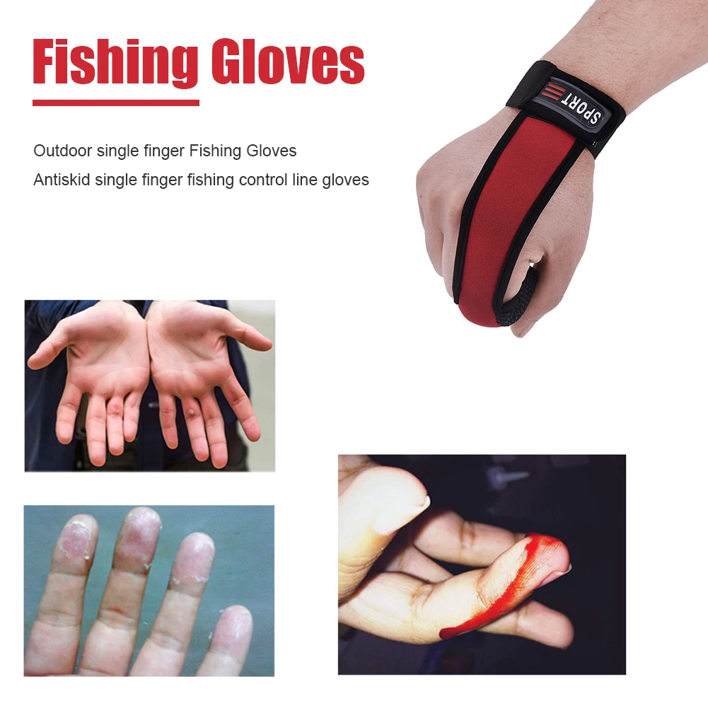 Casting Single Finger Gloves Stall Protector Non-Slip Sea Fly Carp Fishing Accessories Fishing One Single Finger Protective