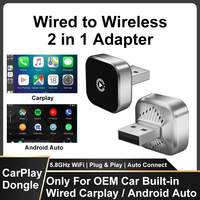 2025 New CarPlay Android Auto Wireless Adapter Plug And Play Universal Car play For VW Toyota Nissan Honda Ford Benz Wired CP/AA