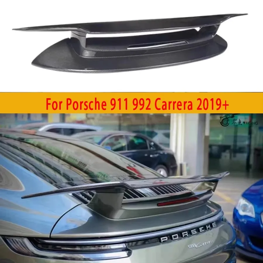 

Для Porsche 911 992 Carrera 2019 + хвостовые плавники из углеродного волокна, задний спойлер багажника, направляющее крыло, переключатель заднего крыла, автомобильные аксессуары