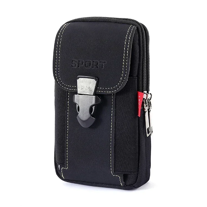 Men Multi-function Waist Bag Casual Mobile Phone Purse Pocket Outdoor Sports Hunting Pouch Belt Waist Pack Bag Running Pouch