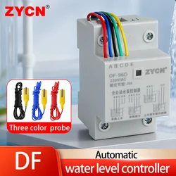 DF-96D Automatic Water Level Controller Switch 220V Tank Inductive Liquid Tower Pumping Detection Sensor 2m Wires Probes
