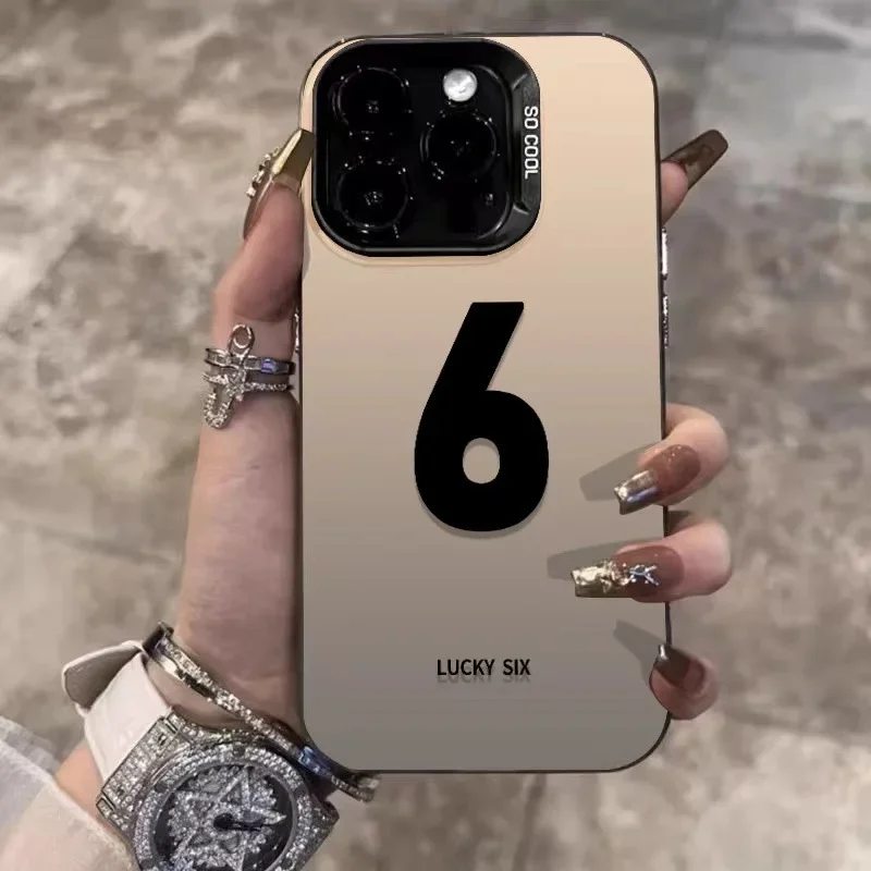 

Lucky Number 6 Mobile Phone Case is for iPhone11 12Pro 13Mini 14Plus 15Promax Series All-inclusive Anti-fall Mobile Phone Case