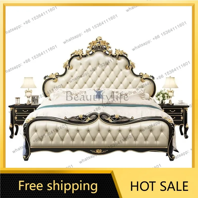 FG Headboard Comforter Double Bed Luxury Organizer Living Room Twin Double Bed Full Size Monster Letto Matrimoniale Home Furnitu