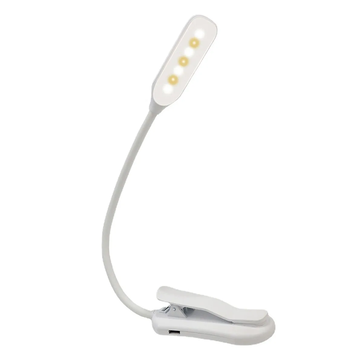 LED Clip Reading Lamp,Eye-Care Cool Light Portable Rechargeable Dorm Study Desk