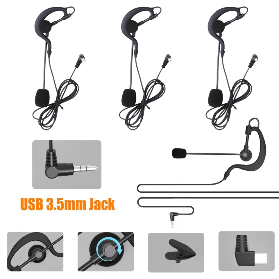 

3.5mm Jack Hanging Ear Referee Headset For EJEAS V6C V4C Referee Interphone Accessories Vnetphone V4C V6C FBIM