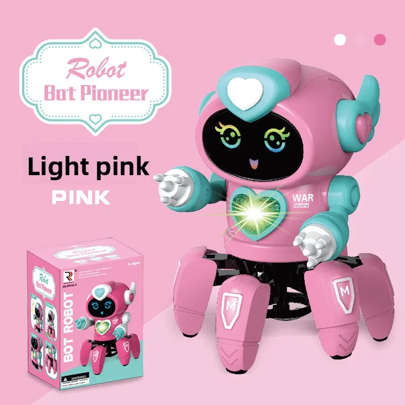 Kids Dance Octopus Robot Toy with Music LED Lights - 6 Claws Early Education Birthday Gift for Toddlers Boys Girls