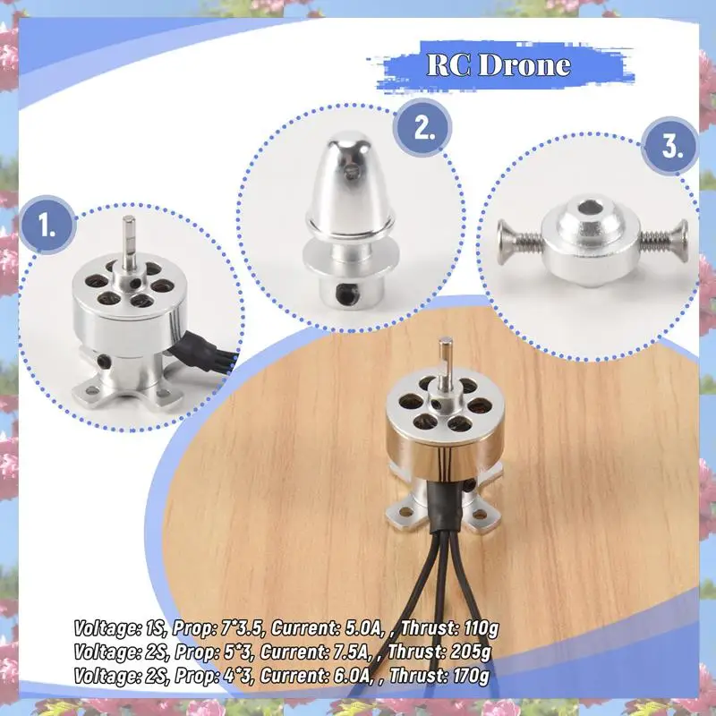 

RC Drone Accessories 10G Brushless Motor Out Runner 1811 3800KV For Radio Control Airplane