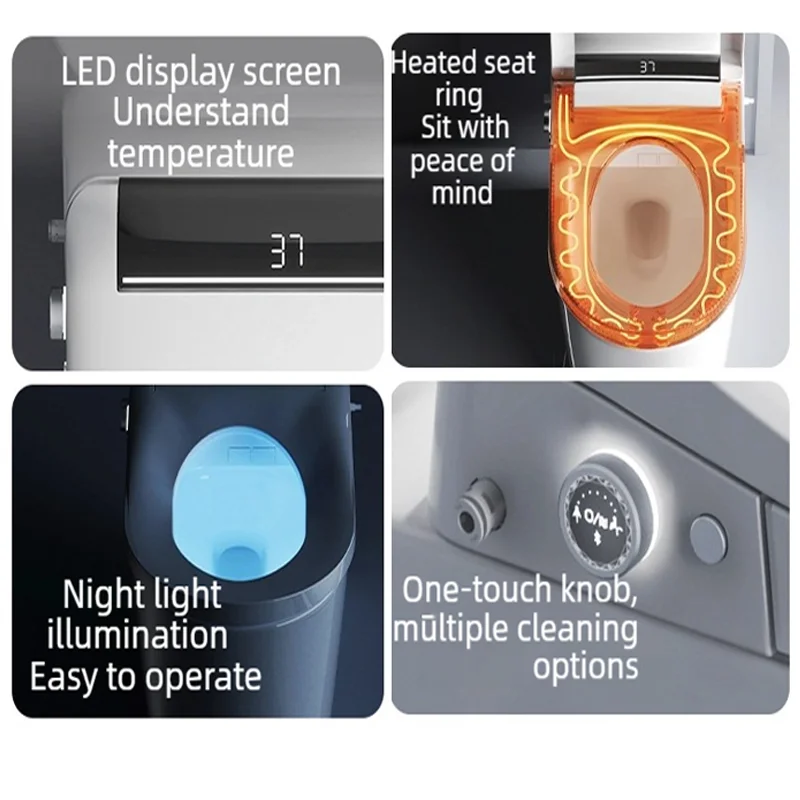 مقعد مرحاض بيديت فليب تلقائي، مرحاض ذكي، بيديت تحكم رقمي ياباني غطاء مرحاض رقمي للمراحيض من سانيترو إليكتريكو #4