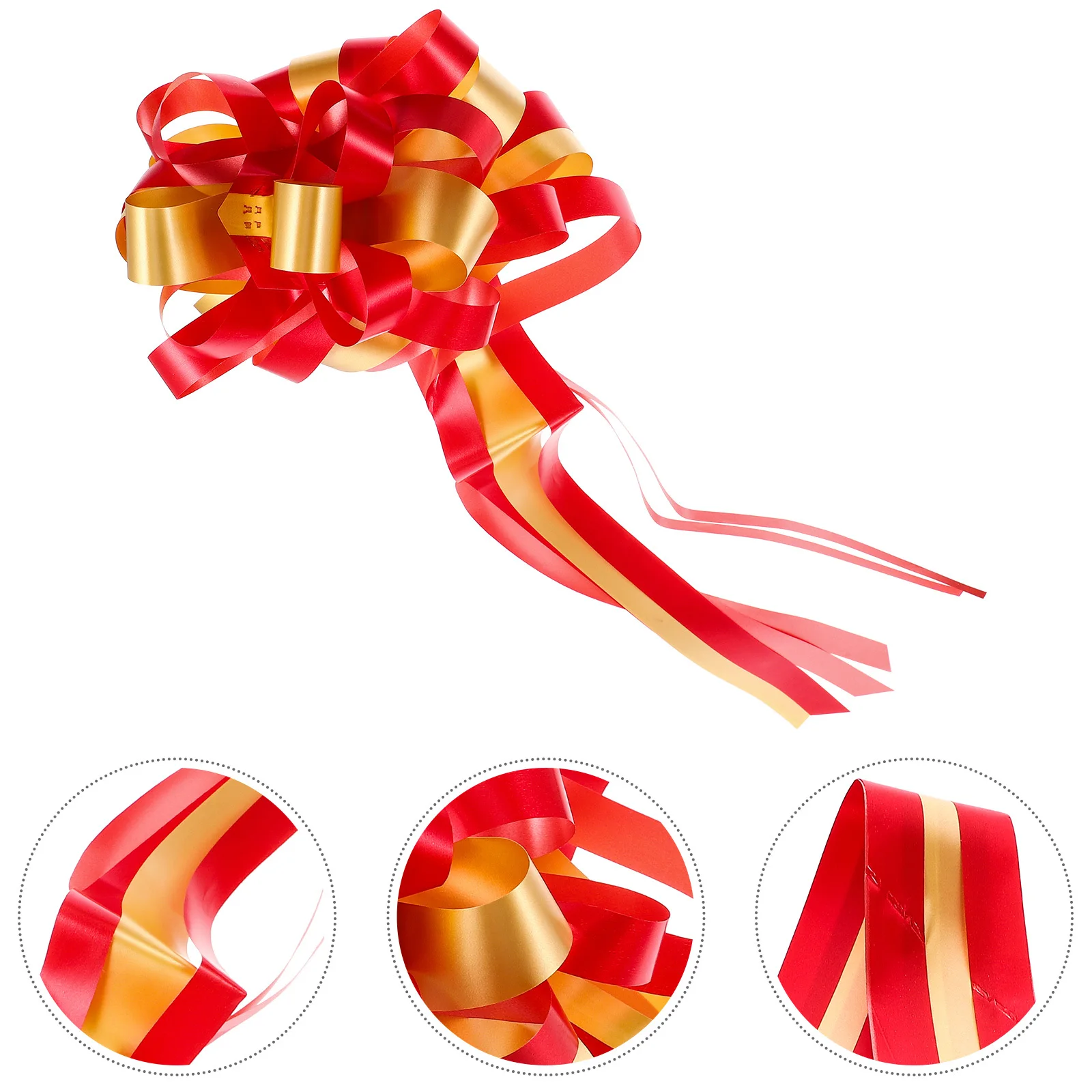 

10Pcs Large String Bows for Wedding Car Decoration Pull Bow for Gift Baskets Wrapping Bows with Long Tails Party Favor Decor