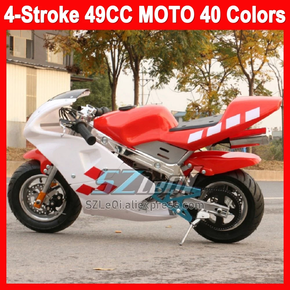 2023 4 Stroke 49CC Mini Motorcycle ATV OFF-Road Superbike Mountain Race Gasoline Scooter Small Buggy Moto Bikes Racing Autocycle