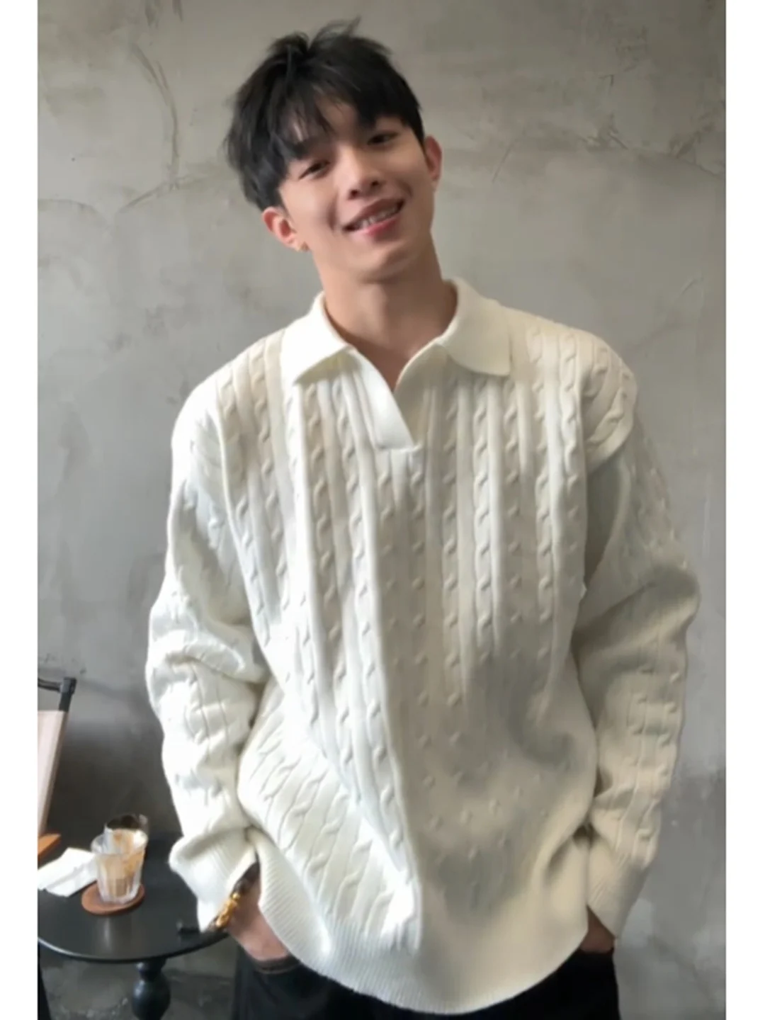 

Мужской вязаный свитер Cleanfit: новая теплая утолщенная модель с воротником-стойкой в корейском стиле для осени и зимы