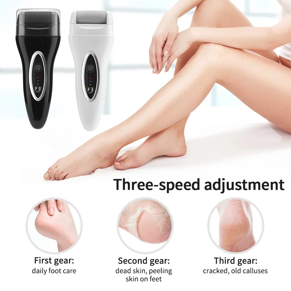 Electric Foot File Pedicure Machine Callus Remover Rechargeable Foot Heel Cracked Dead Skin Scrubber Polisher Grinder Tools Corn