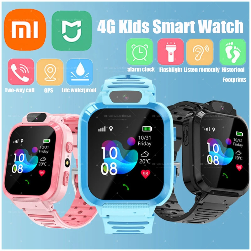 Xiaomi Mijia 4g Kids Smart Watch Camera Gps Positioning Sim Card Call Multiple Languages L31 Waterproof Children's Watch Gift