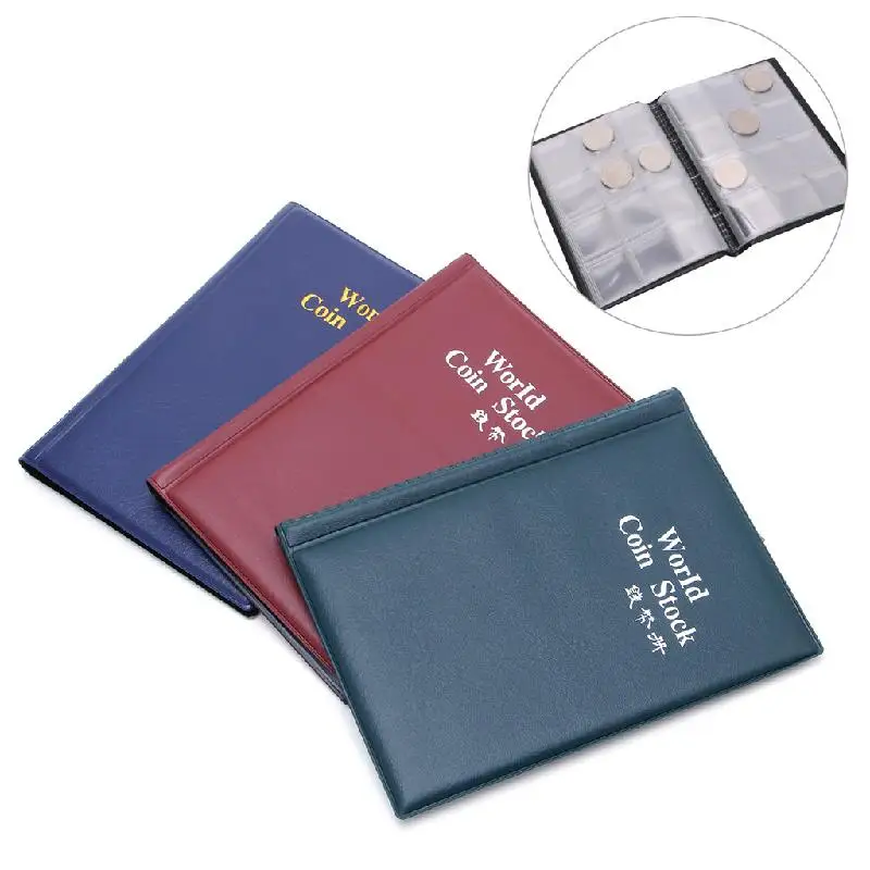 120 Coin Collection Storage  Holders Money Penny Pockets Album Book Collecting