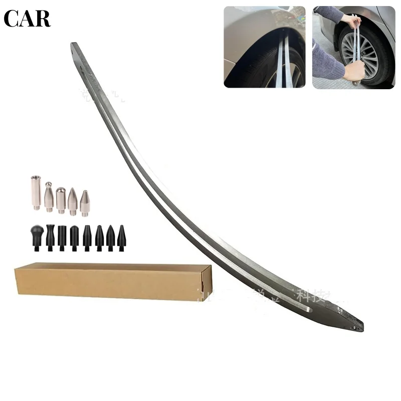 Car Auto Car Dent Removal-Fender Damage Repair Puller-Lifter Arc Crowbar Tools Hook Rods Kit Dent Repair Tools Spare Parts